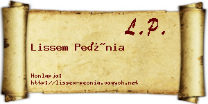 Lissem Peónia névjegykártya